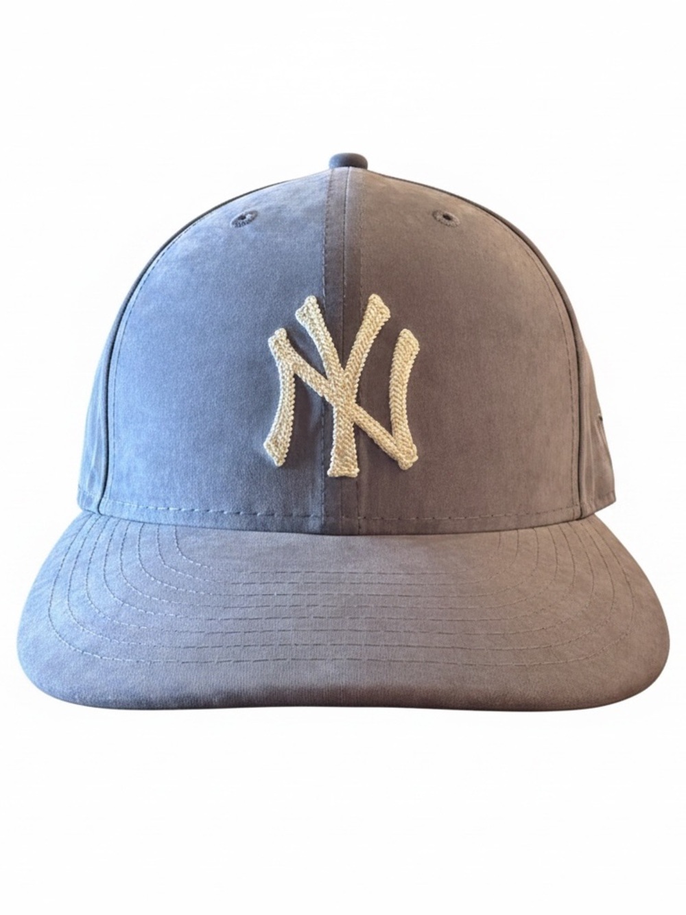 Aime Leon Dore Gray Baseball Cap with Cream NY Patch